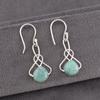 Серьги из амазонита, Ювелирные изделия из драгоценных камней из стерлингового серебра 925 пробы, Серьги ручной работы, Для подарка на День благодарения