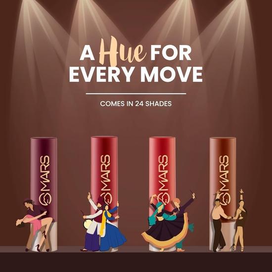 MARS Creamy Matte Стойкая губная помада для женщин | Кремовая помада | Нанесение одним движением | Гладкая и легкая текстура (3,2 г)