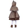 Girls Vintage Plaid Detective Costume Set With Cape Long Sleeve Dress Halloween Stage Performance
