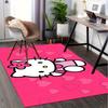 1 шт. Sanrio Hello Kitty Ковер для офиса с принтом русалки Прямоугольный коврик под стол, Идеальный декор для гостиной, спальни, кухни, Нескользящий пол