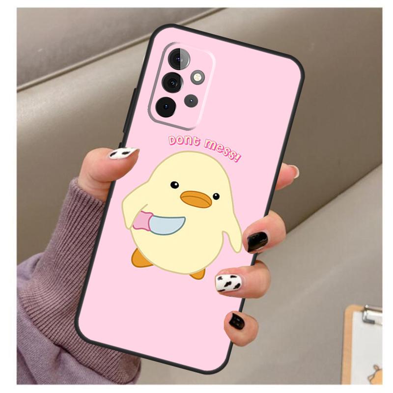 Мультяшный чехол-пенал с уткой для Samsung Galaxy A34 A54 A14 A06 A16 A26 A36 A56 A12 A32 A52 A13 A33 A53 A15 A35 A55