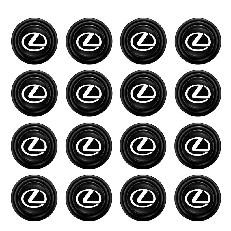 NOIS8 Car Door Shockproof Gasket Shock Absorbing Buffer Pad Sticker Tire Valve Cap For Lexus F Sport ES LM GS IS NX RX LX IS250 IS430