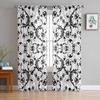 Abstract Modern White Pattern Sheer Curtains Modern Gauze Curtain for Living Room Bedroom Voile Yarn Curtains