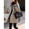 Осень и Зима Новая Мода Корейская Версия Приталенное Повседневное Универсальное Темпераментное Контрастного Цвета Пальто из Шерсти с Маленьким Лацканом для Женщин