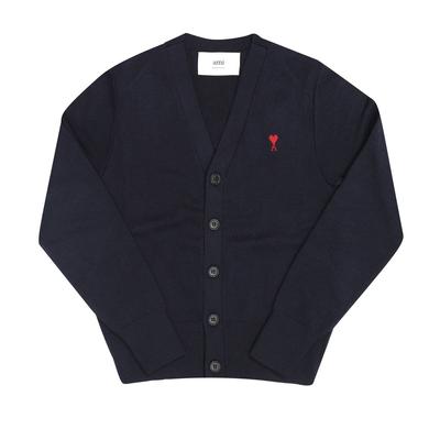 Кардиган Ami Women S V Neck с маленьким логотипом в виде сердца Fkc374 001 414