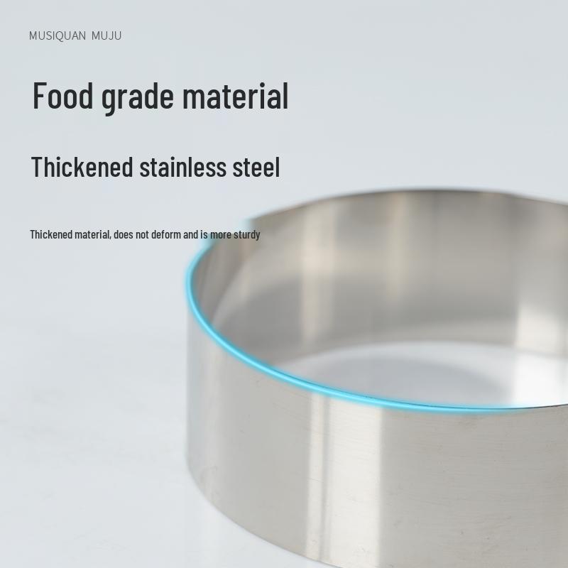 Круглое, квадратное, сердцевидное кольцо для мусса и башен, 4-10 дюймов, форма для выпечки из нержавеющей стали.