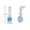 Beautiful Blue November Birthstone Natural Sky Blue Topaz Ring Earring Jewelry Set S925 Silver Jewelry for Ladies and Girls