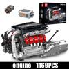 Mould King 10203 Двигатель V8 автомобиля MB Строительный блок Технический Автомобильный Двигатель Набор Кирпичей Сборка Двигателя Игрушки Детский Рождественский Подарок
