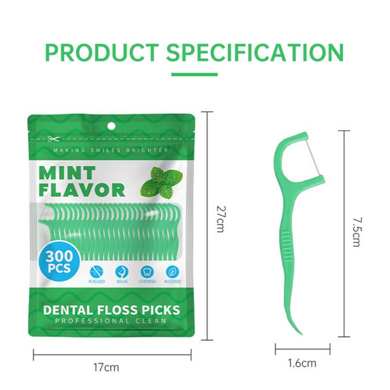 300/600/900PCS Mint Floss Stick - Disposable Floss Cleaning Stick - Toothpick to Remove Plaque and Food Residue - Oral Cleaning