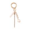 Элегантный брелок с жемчугом-ракушкой для женщин, стильный пляжный аксессуар для ключей с подвеской в виде морской звезды и морского конька для женщин