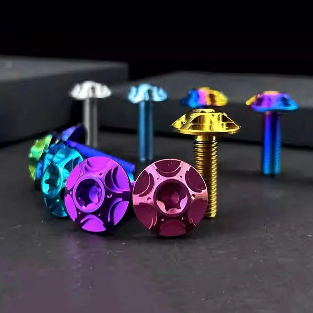 M5/M6 x15mm Titanium Bolts Titanium Decorative Bolts Durable Motorcycle Screw