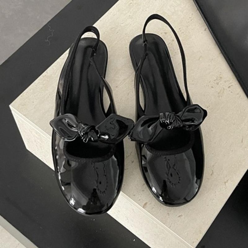 Модные милые туфли-лодочки на низком каблуке с бантом-бабочкой, женские, модные, в горошек, с ремешком на пятке, дизайнерская обувь, элегантные, удобные, неглубокие, плоские сандалии