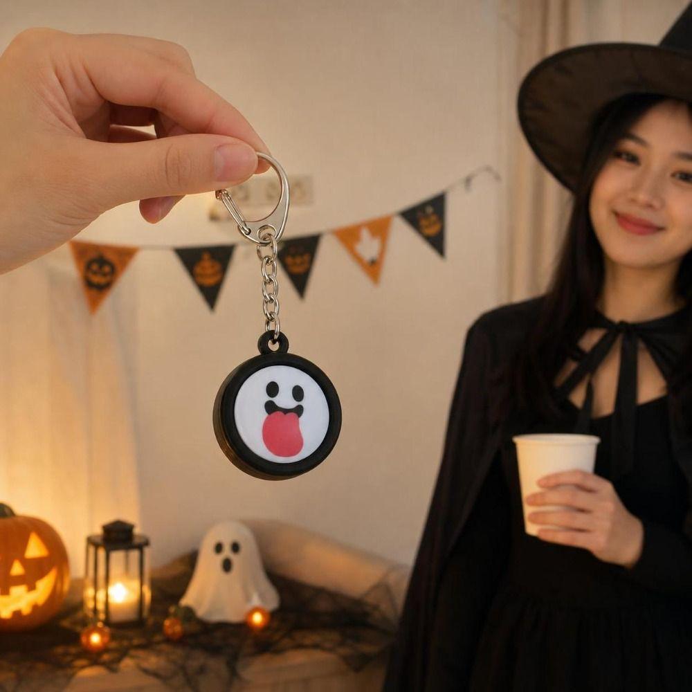 3D Printed Pumpkin Sound Light Click Keychain Click Sound Halloween Face Stress Charm Party Favors