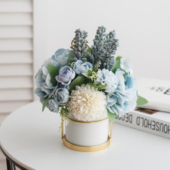 Искусственная роза поддельный цветок бонсай горшечное растение садовая вечеринка реквизит настольный декор