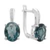 Серебряные серьги с топазом Лондон Блю 3.89ct (2196105)
