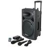 IBIZA PORT8 UHF-BT - Enceinte Portable Autonome 8''/20cm Avec USB-MP3, Bluetooth, 1 Micro UHF & 1 Micro Filaire