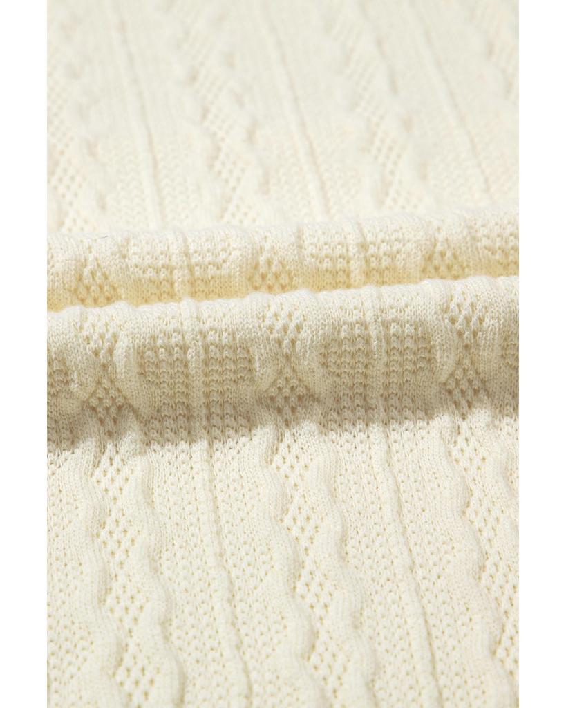 Azura Exchange Beige Textured Patchwork Exposed Seam Plus Size Hoodie