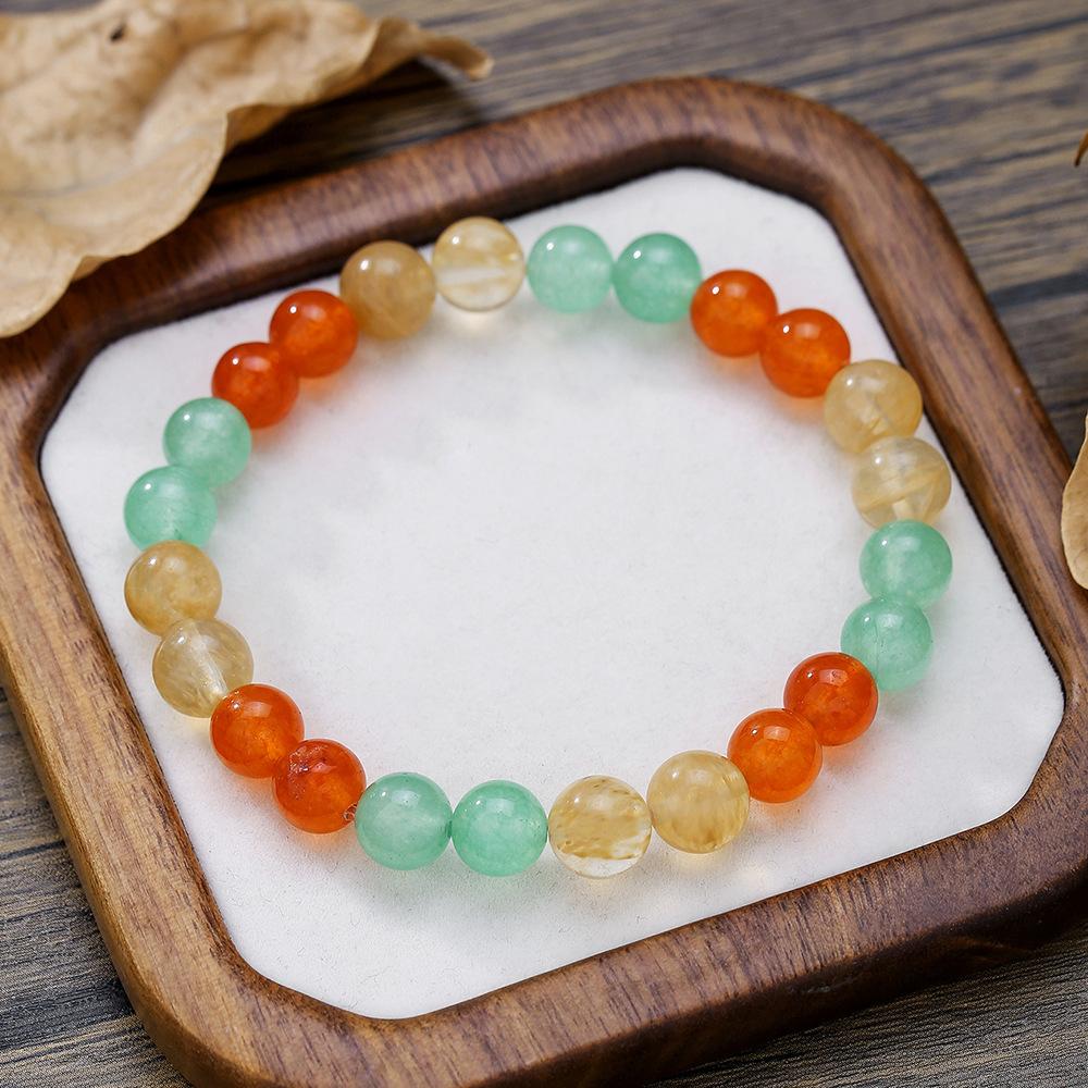 Кристаллический браслет тигровый глаз эластичный браслет из бисера оптовая продажа натуральный камень экспорт ювелирные изделия бисер браслет