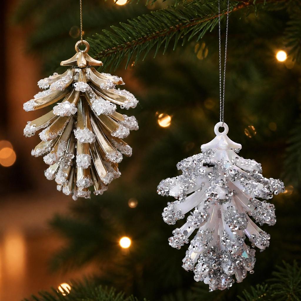 Гальванизированная шишка Ручная работа Украшение – DIY Рождественское украшение