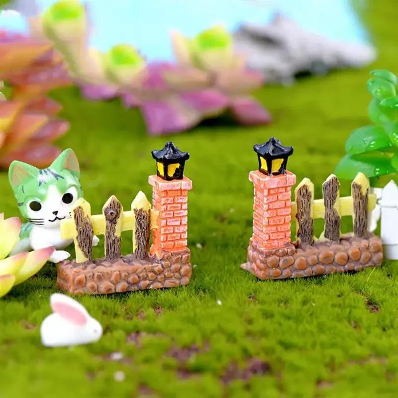 Домашний Декор Маленькие Креативные Подарки Мини Смоляной Забор Ремесло Сад Микро Фигурки Крошечные Украшения Сад Бонсай Аксессуары Ручной Работы
