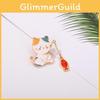 Cartoon Fishing Cat Style Metal Badge Accessory Sweater Jacket Decoration Brooch
