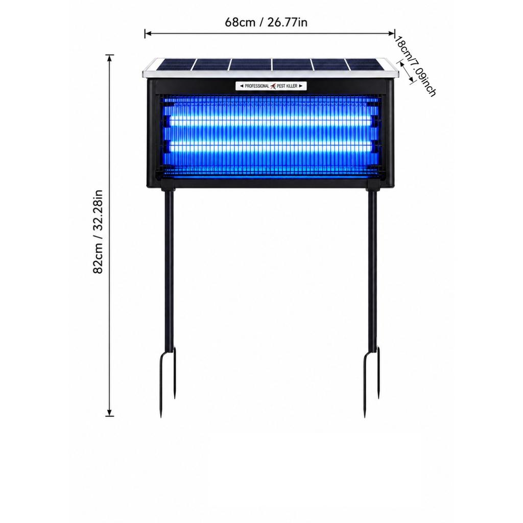 Solar Mosquito Killer Lamp Rechargeable Fly Insect Trap Powerful Waterproof Solar Bug Zapper for Patio Garden Backyard Camping