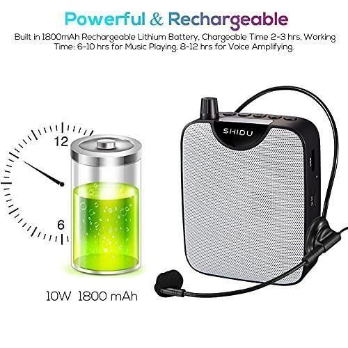 Портативный голосовой усилитель с микрофоном-гарнитурой 10 Вт Аккумуляторный PA Voical PA Система звукоусиления усилитель де