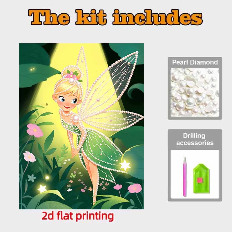 Disney Жемчужное искусство Тинкербелл 5D DIY Жемчужная картина Набор для рукоделия Подходит для взрослых Новичков Креативный Подарок Идея для Декора Дома