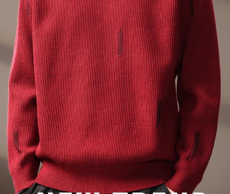 Men's Autumn Luxury Soft Knit Sweater - Versatile, Trendy & Casual Round Neck Hoodie