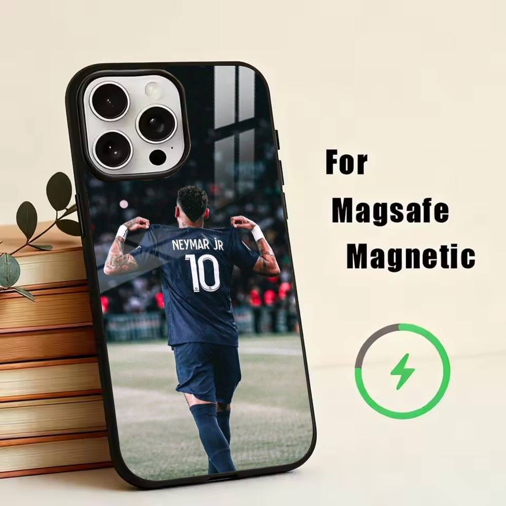F-Футбол N-Неймар 10 Чехол для телефона для iPhone17,16,15,14,13,12,11 Plus,Pro Магнитный с Magsafe Беспроводная зарядка