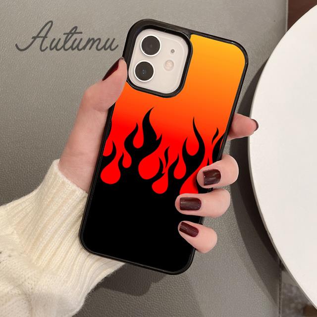 Трендовый чехол для телефона с пламенем для iPhone 11 12 13 14 Pro Max mini X XR XS SE 2020 5 6S 7 8 Plus Samsung Galaxy S21 S22 Чехол-накладка