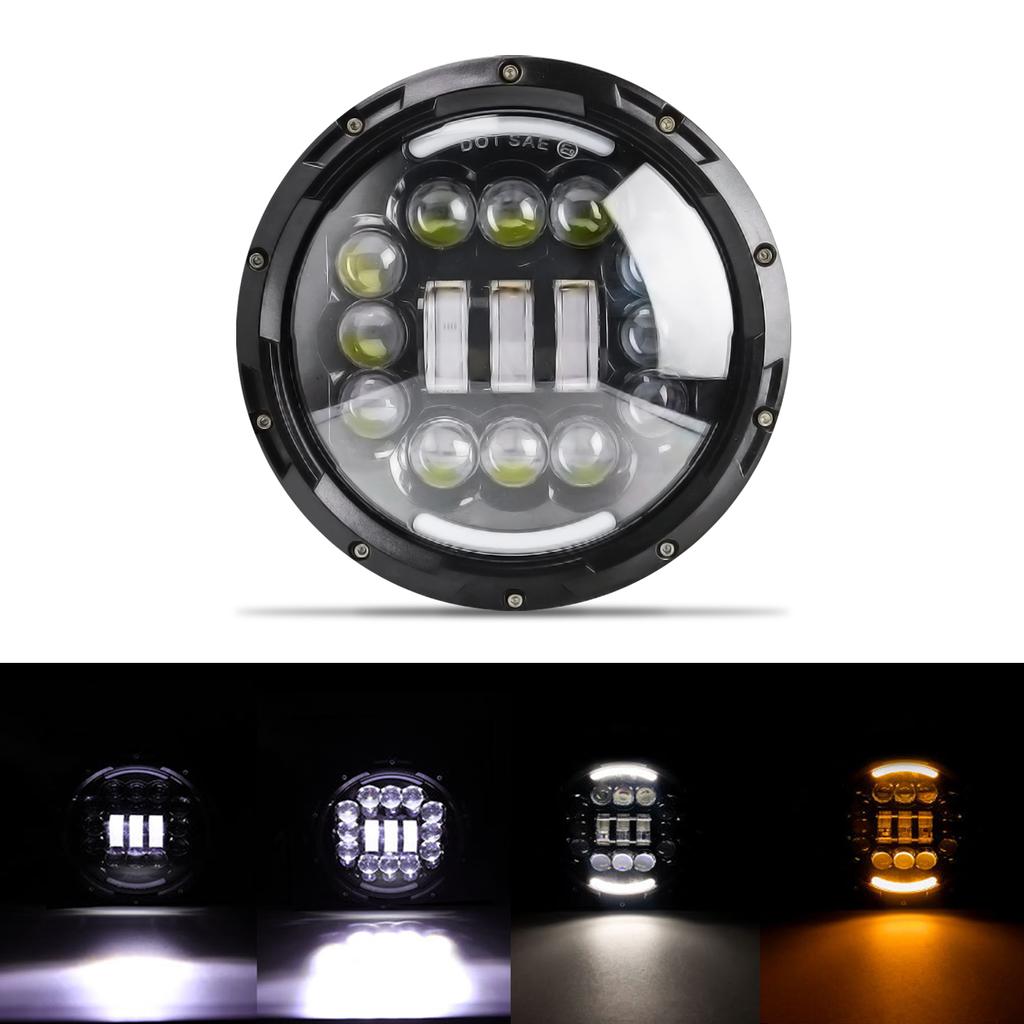 7 Inch Motorcycle LED Headlight for Motorcycle JEEP Wrangler JK Harley Touring Road King Yamaha 7Inch Round LED Headlight