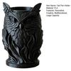 Stable Marker Storage 3D Printed Owl Pen Holder, Creative Desk Organizer for Office Stationery, Retro Relief Art Supplies Animal Container Pencils