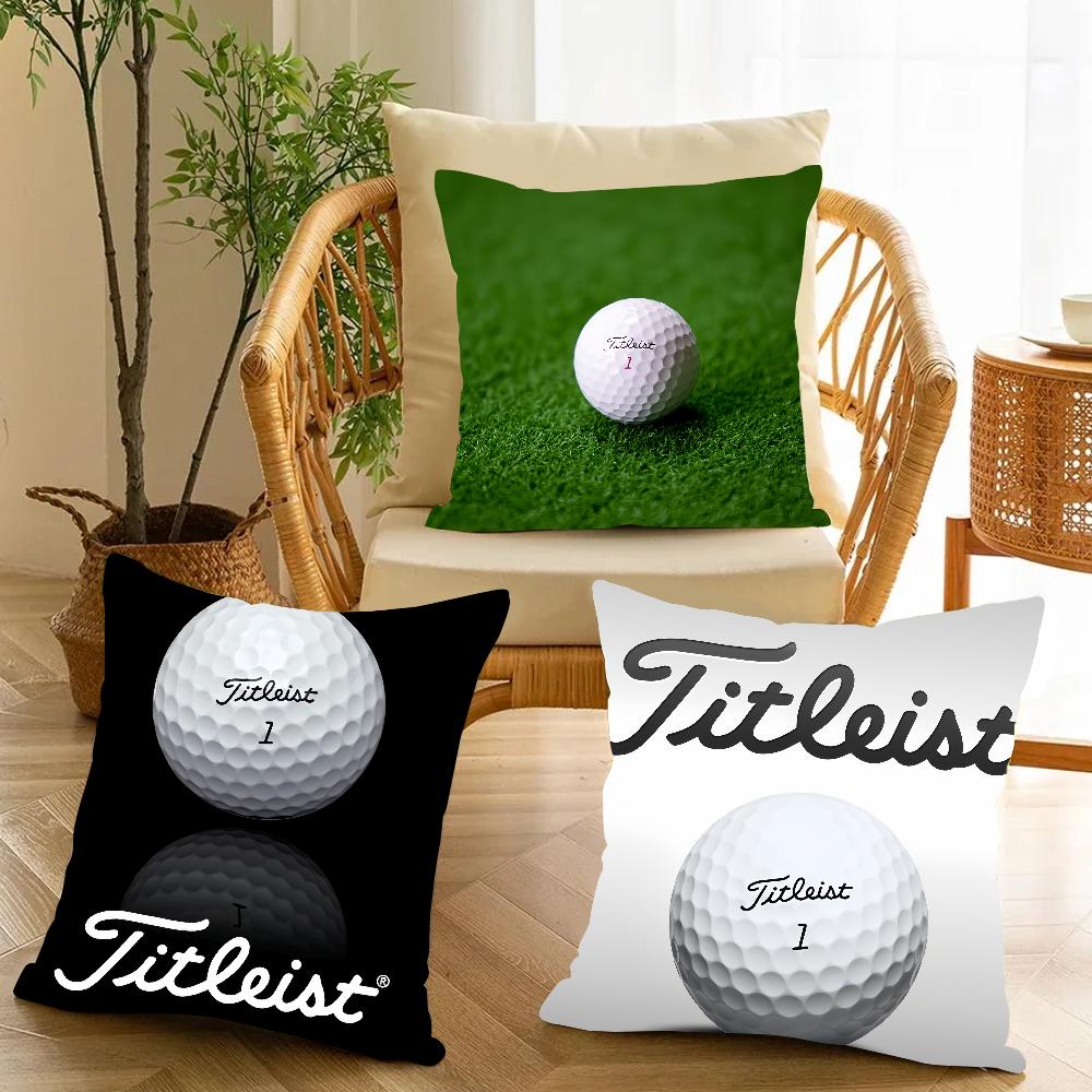Sport Golf Ball Golf T-Titleist Pillow Case Applicable Space For Guest Rooms Interiors Cars Office House Decoration