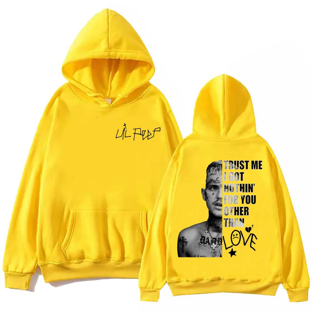 Мерч рэпера Lil Peep Худи Мужская Женская Одежда Хип-Хоп Винтажные Пуловеры Мода Повседневные Большие Худи с Капюшоном Уличная Одежда