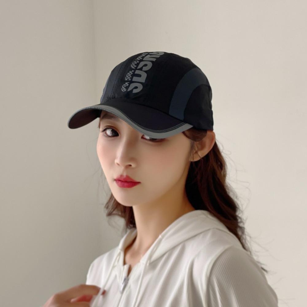 Adjustable Quick Dry Baseball Cap Letter Peaked Cap Fashion Sports Hat  Cycling