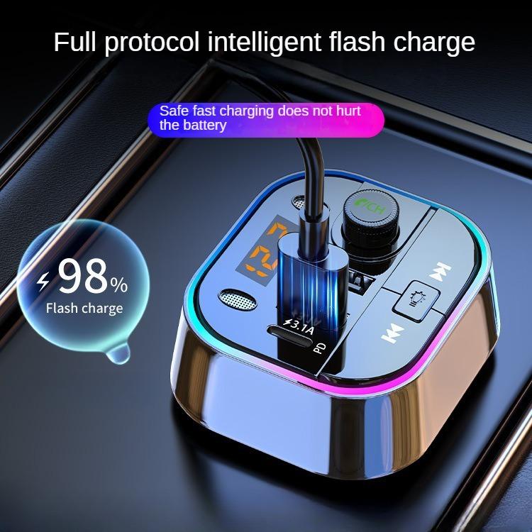 Автомобильный Bluetooth-приемник, MP3-плеер, многофункциональный, качество звука без потерь, зарядное устройство, рождественский подарок, наполнители для чулка
