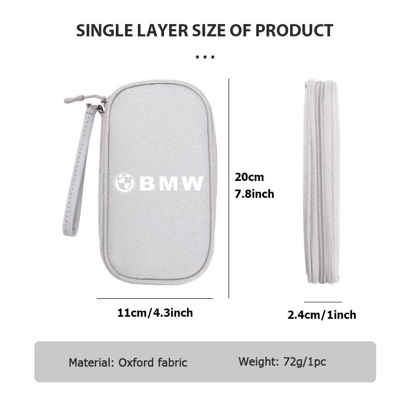 HVHE9 Car Travel Phone Data Line Storage Multifunction Oxford Bag For BMW M Sport M2 M3 M4 M5 M6 E46 E90 E60 F10 F20 E87 X3 X6