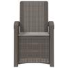 Garden Lounge Chair Rattan Look 2 pcs Light Grey PP