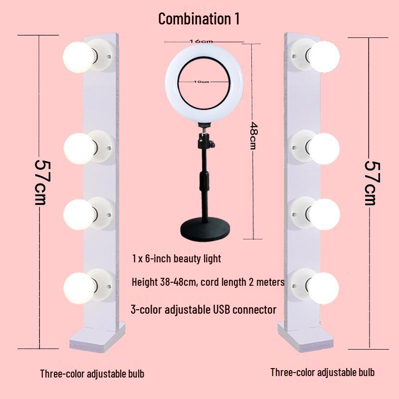 Live Streaming LED Beauty Light with Phone Stand (Desktop)