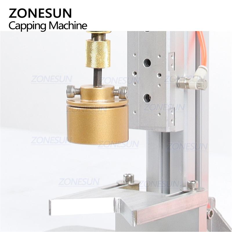 ZONESUN ZS-XGPZ1 Fully Pneumatic Desktop Plastic Bottle Capping Machine for 10-50MM Bottle Cap