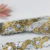 Тренд Мода Органза Вышивка Пайетки Кружевная Лента Штрих-код DIY Платье Ципао Швейные Аксессуары Одежда Юбка Украшение