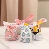 10PCS Cute Storage Pocket Party Supplies Rabbit Cookie Bags Biscuit Package Easter Rabbit Candy Bag