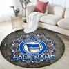Custom Name Hertha BSC Round Area Rug,Carpet Rug for Living Room Bedroom Sofa Playroom Decor,Non-slip Floor Mat