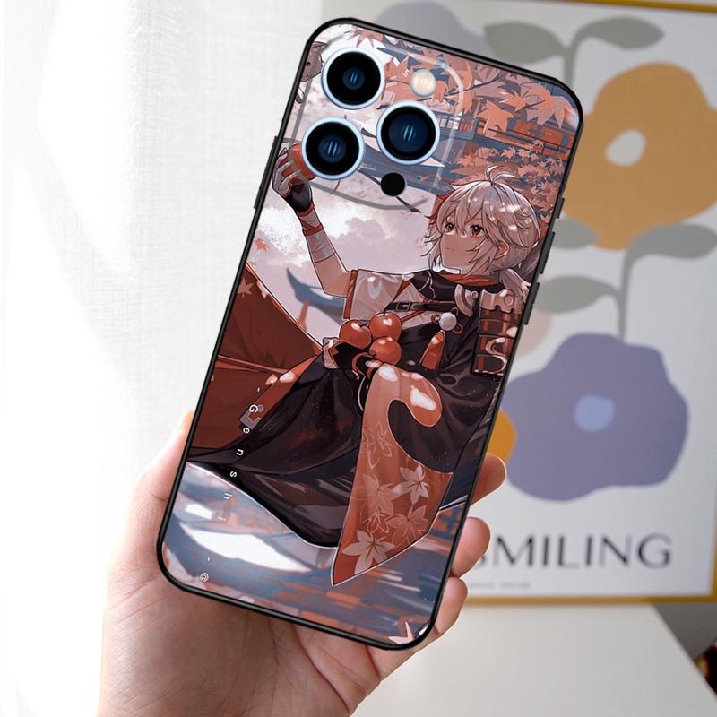 Kazuha Genshin Impact Game Phone Case For iPhone 16 15 14 Plus 13 12 11 Pro Max Mini X XR XS Max 7 8 Soft Cover