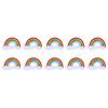10Pcs Colorful Cloth Patch Cloud Rainbow Pattern Embroidery Applique Decoration Supplies