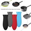 Silicone Pot Handle Cover Heat Resistant Potholder for Cast Iron Skillet Flexible Rubber Sleeve Protects Hands from Burns Hangable Kitchen Accessory