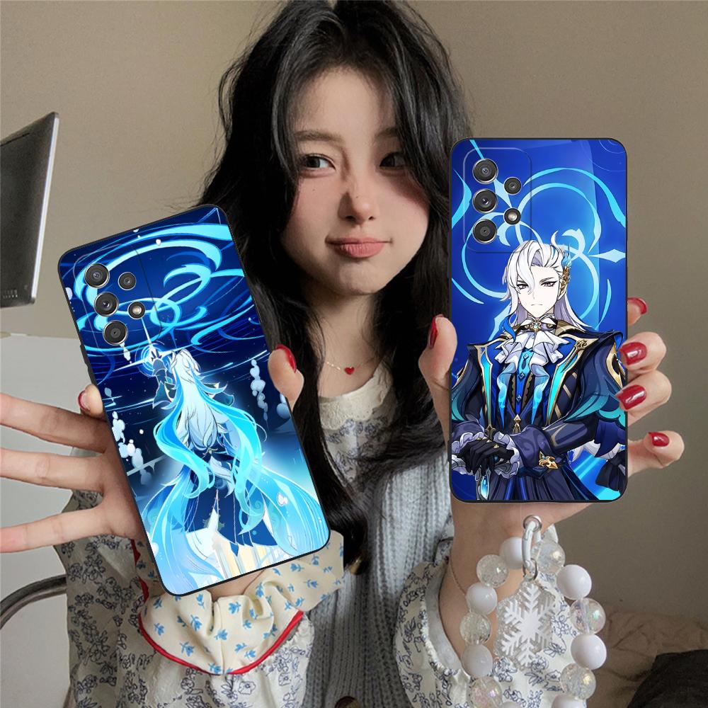 Игровой чехол GI Neuvillette Матовый ТПУ для мобильного телефона Samsung Galaxy A56 55 54 53 52 51 36 35 34 23 16 15 5G Цветная обложка