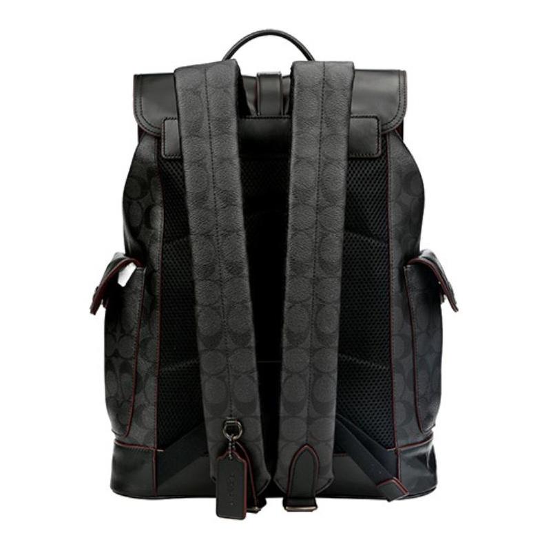 Coach Hudson Backpack Рюкзак из покрытого холста Обычный мужской Черный