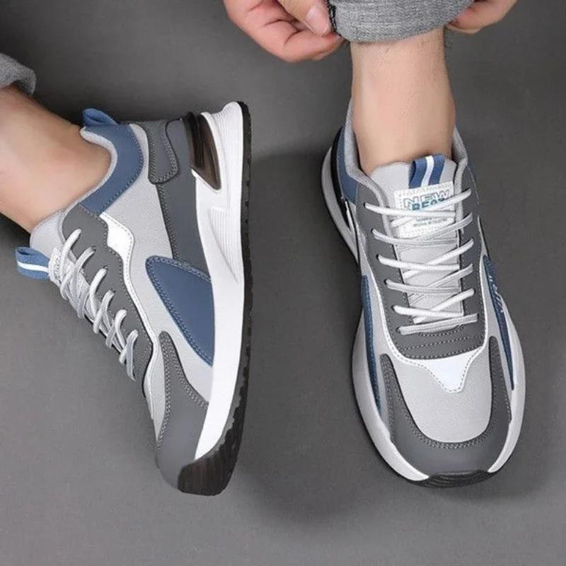 Высококачественные мужские кроссовки из искусственной кожи с дезодорантом и мягкой подошвой, мужская повседневная обувь, новые удобные износостойкие мужские вулканизированные туфли